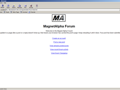 Screenshot of the index page of an implemented forum