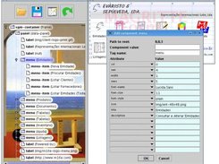 Magritte editing Evaristo's main menu