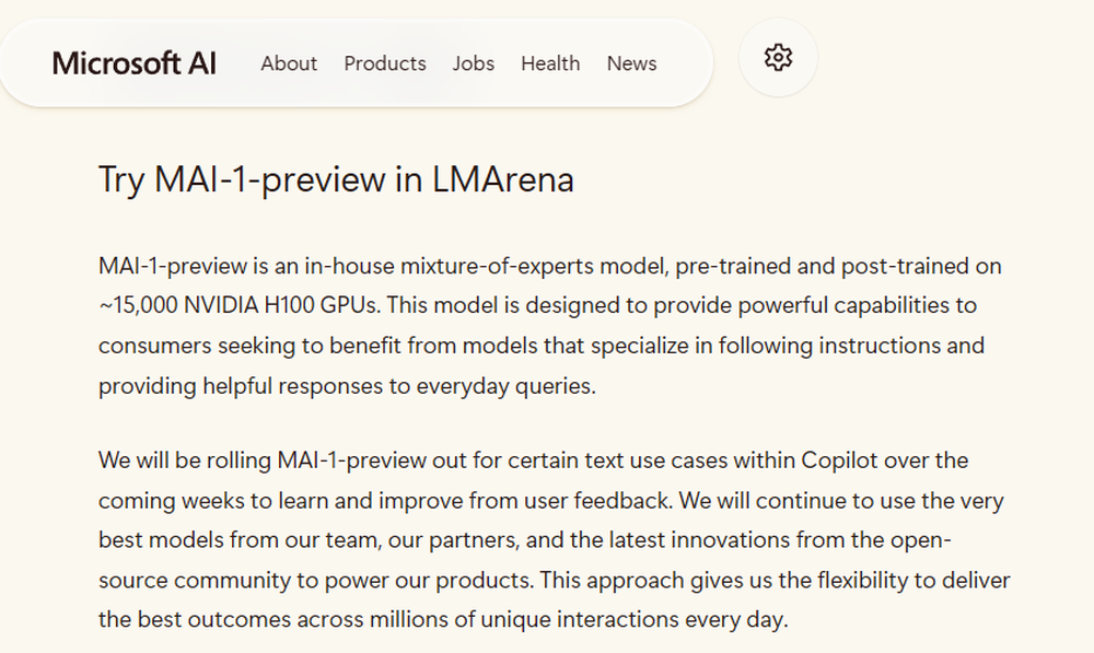 MAI-1-preview Screenshot 1