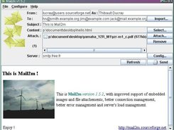 Main screen of Mail2m