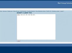 Administrator Page -- Modify Client Terms of Service Page