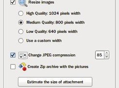 Main app window when sending pictures