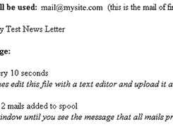 Mail Send Addon for Drupal and Simplenews Newsletter Module - first screen