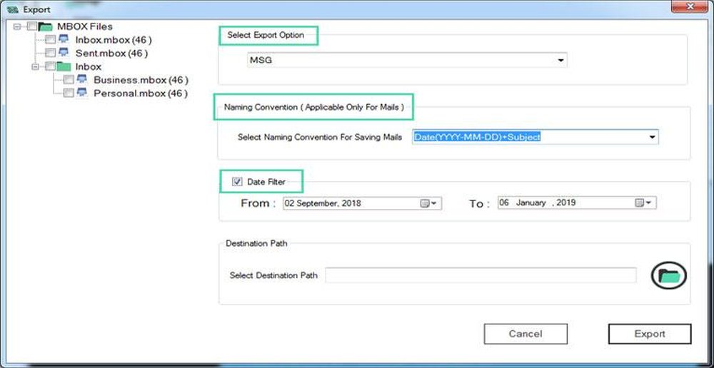 MailsSoftware MBOX to PST Converter Screenshot 1