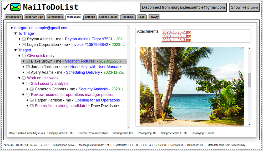 MailToDoList lets you manage your Gmail inbox like a to-do list.