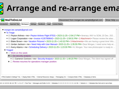 Arrange and re-arrange email.