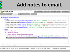 Add notes to email