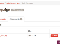 Attaching files for campaigns