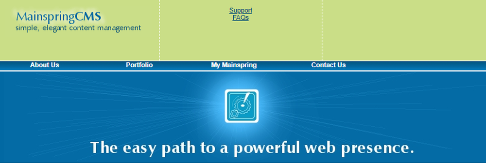 Mainspring CMS Screenshot 1