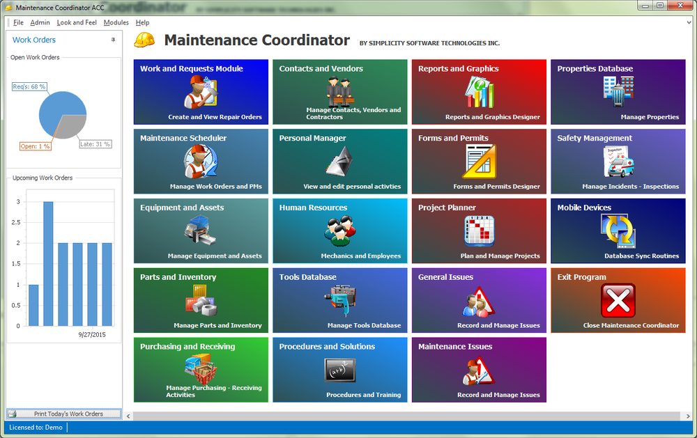 Maintenance Coordinator Screenshot 1