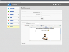 Maintenance module - Dolphin admin panel