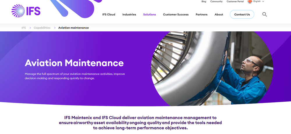 IFS Maintenix Screenshot 1