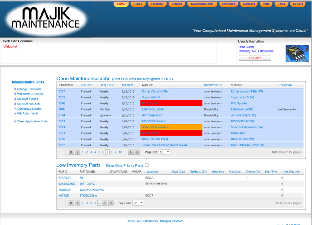 Majik Maintenance Screenshot 1