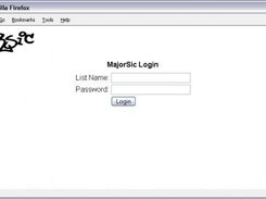 MajorSic Login Screen