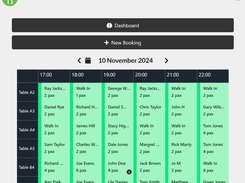 Reservation calendar showing a full calendar
