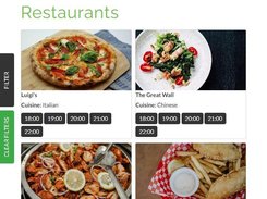 Search results page