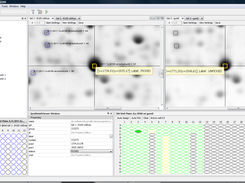 Proteus with linked gel views, showing picking status and possible identifications for selected spots.