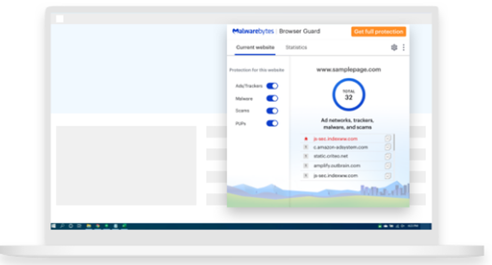 Malwarebytes Browser Guard Screenshot 1
