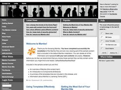 Home Page of the Default Template in current version.