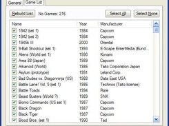 Configuration Screen - ROM Selector