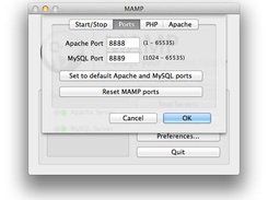 MAMP - Preferences - Ports