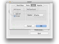 MAMP - Preferences - PHP