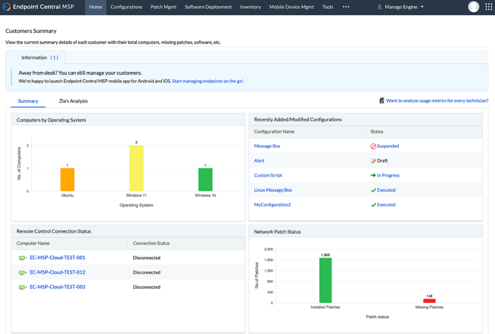 ManageEngine Endpoint Central MSP Screenshot 1