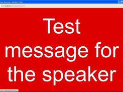 Timer with speaker message flashing