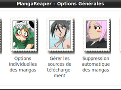 Menu des options