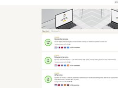 Account dashboard with your products: monitor remaining traffic and available countries for each plan on a single screen