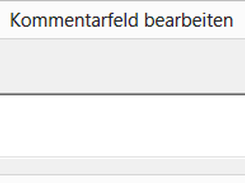 Kommentarfeld bearbeiten