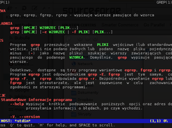 Gotowa strona podręcznika systemowego grep(1) w programie most