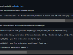 manticoresearch Screenshot 1