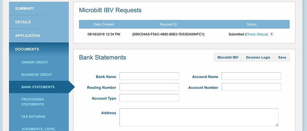 Manual Bank Verification Screenshot 1