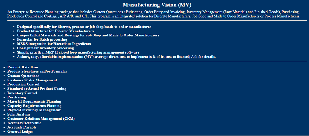 Manufacturing Vision Screenshot 1