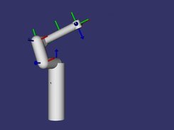 Profile picture of arm with axis labels.