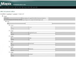 Mapix CMS online XML editor used to edit the sitemap