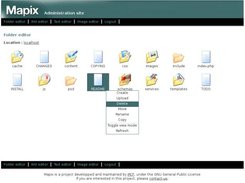 Mapix back office uses context menus, ajax, drag and drop...