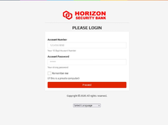 Login page