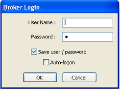 Login to a broker..