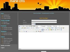 Formular to add a Content Page