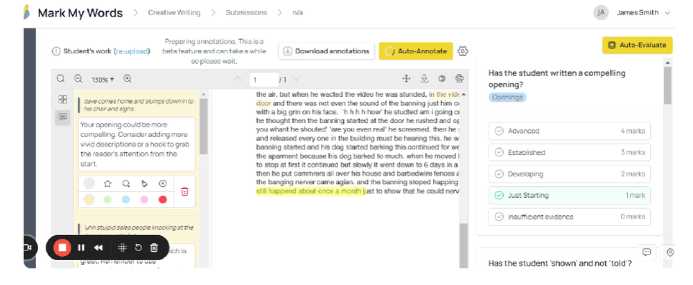 Mark My Words Screenshot 1