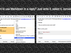 Using Markdown Here in replies/ piecemeal conversion