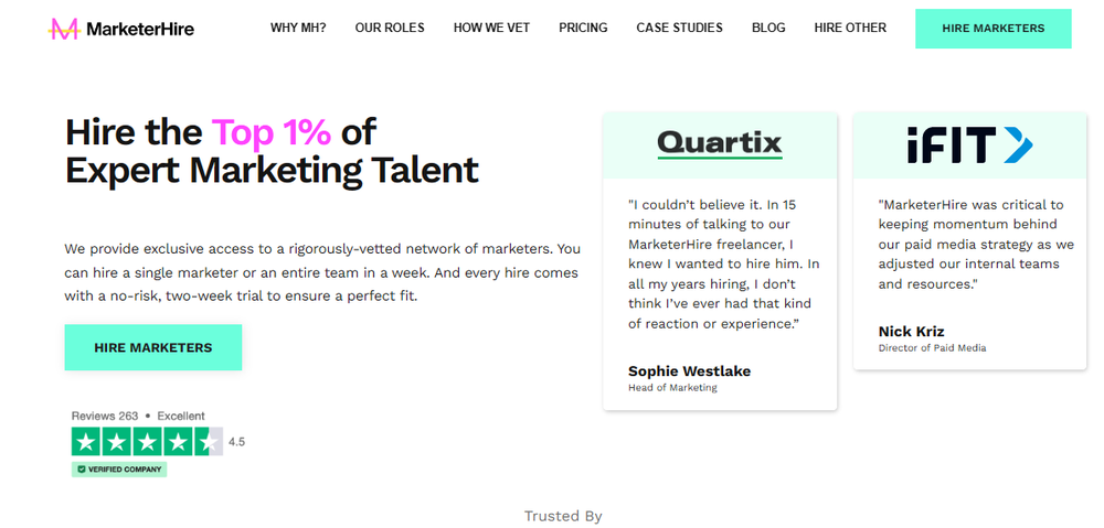 MarketerHire Screenshot 1