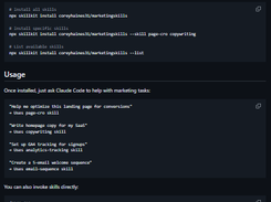 Marketing Skills for Claude Code Screenshot 1