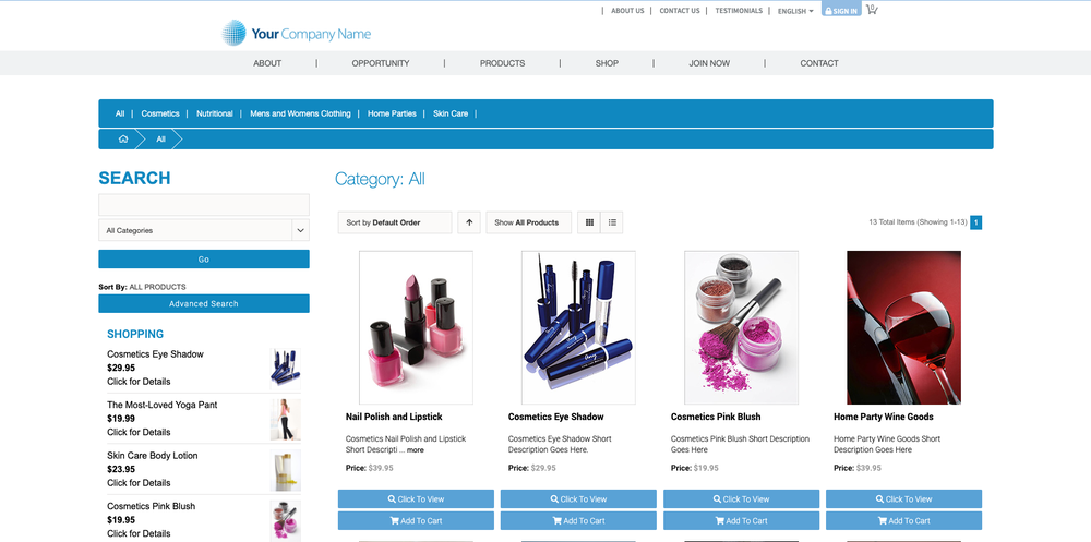 MarketPowerPRO MLM Software Shopping Cart POV 1