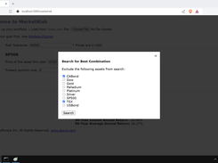 Search for an optimal asset combination