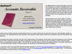 Markosoft Accounts Receivable Screenshot 1
