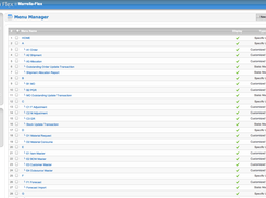 Admin Screen : Menu Manager
