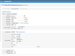Admin Screen : Customized Manager - Add Screen (Edit Mode)